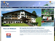 Tablet Screenshot of pension-wildbach.com